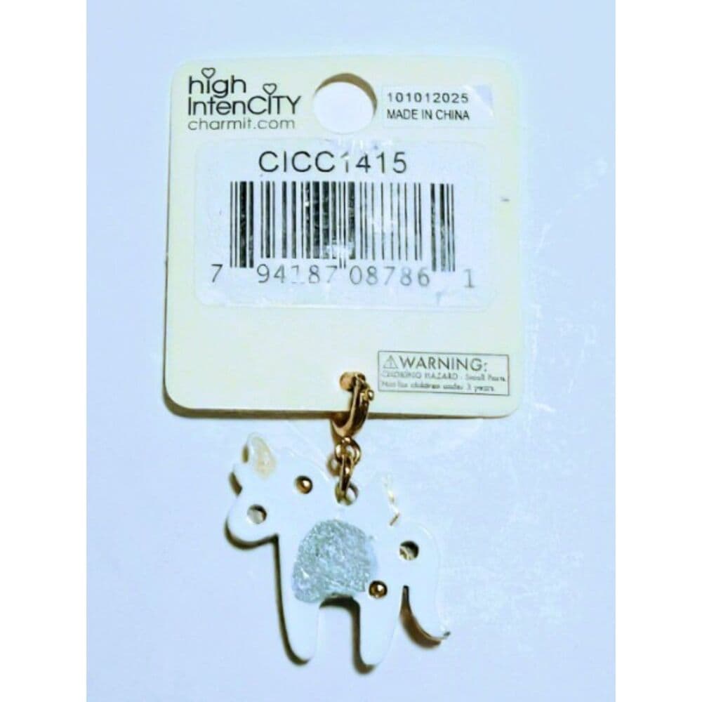 NWT Charm It! Gold Unicorn Charm Glitter Wings Retired High IntenCity Rare - Thumbnail 2