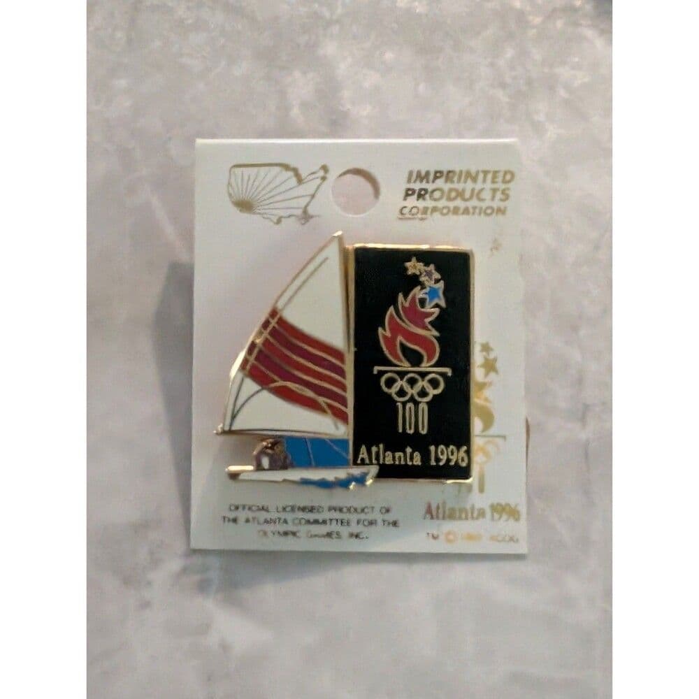 Olympic Yachting Pin Atlanta 1996 with collector card - Thumbnail 2