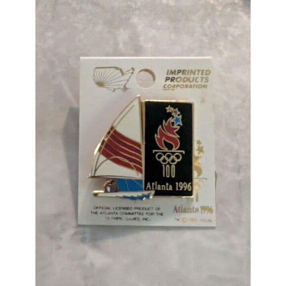 Olympic Yachting Pin Atlanta 1996 with collector card - Thumbnail 3
