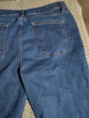 No Boundaries Jeans Womens 14 Blue Cotton Denim Bootcut Faded Stretch Workwear - Thumbnail 10