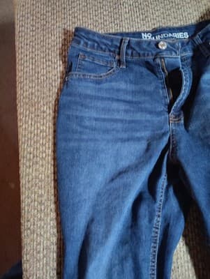No Boundaries Jeans Womens 14 Blue Cotton Denim Bootcut Faded Stretch Workwear - Thumbnail 4