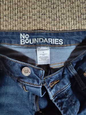 No Boundaries Jeans Womens 14 Blue Cotton Denim Bootcut Faded Stretch Workwear - Thumbnail 6