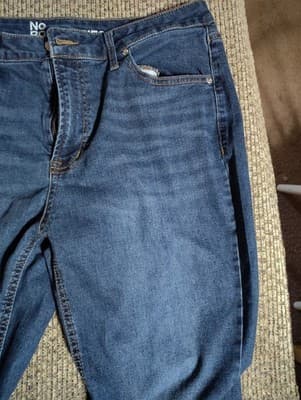 No Boundaries Jeans Womens 14 Blue Cotton Denim Bootcut Faded Stretch Workwear - Thumbnail 5