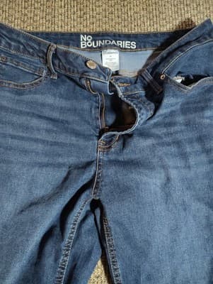 No Boundaries Jeans Womens 14 Blue Cotton Denim Bootcut Faded Stretch Workwear - Thumbnail 7