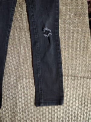 Lucky Brand Zoe Skinny Distressed Size 12 Girls Jeans Stretch 25 Inseam Denim - Thumbnail 4