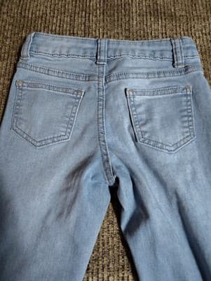 Wonder Nation Skinny Jeans Jean Light Wash Blue Jeans Denim 6 Girls - Thumbnail 6