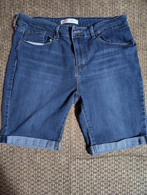 Shorts Signature by Levi Strauss & Co. Gold Label Girls' Bermuda Blue Sz14R