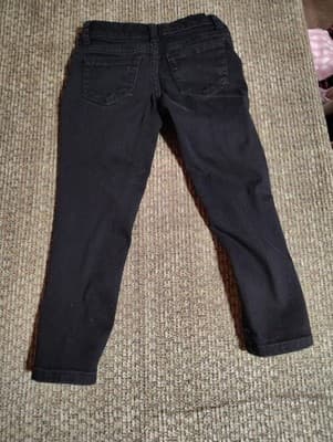 Cat & Jack Sz5 Black stretchy skinny jeans with elastic Adjustable waistband - Thumbnail 6