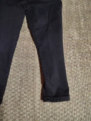 Cat & Jack Sz5 Black stretchy skinny jeans with elastic Adjustable waistband - Thumbnail 3