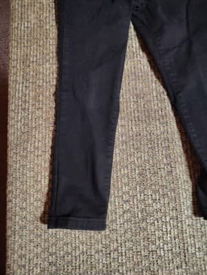 Cat & Jack Sz5 Black stretchy skinny jeans with elastic Adjustable waistband - Thumbnail 2