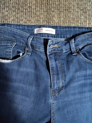 Shorts Signature by Levi Strauss & Co. Gold Label Girls' Bermuda Blue Sz14R - Thumbnail 4