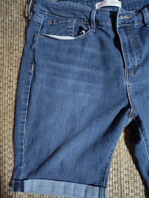 Shorts Signature by Levi Strauss & Co. Gold Label Girls' Bermuda Blue Sz14R - Thumbnail 2