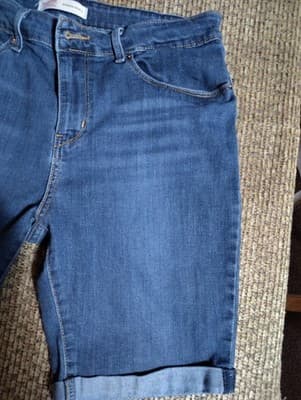 Shorts Signature by Levi Strauss & Co. Gold Label Girls' Bermuda Blue Sz14R - Thumbnail 3