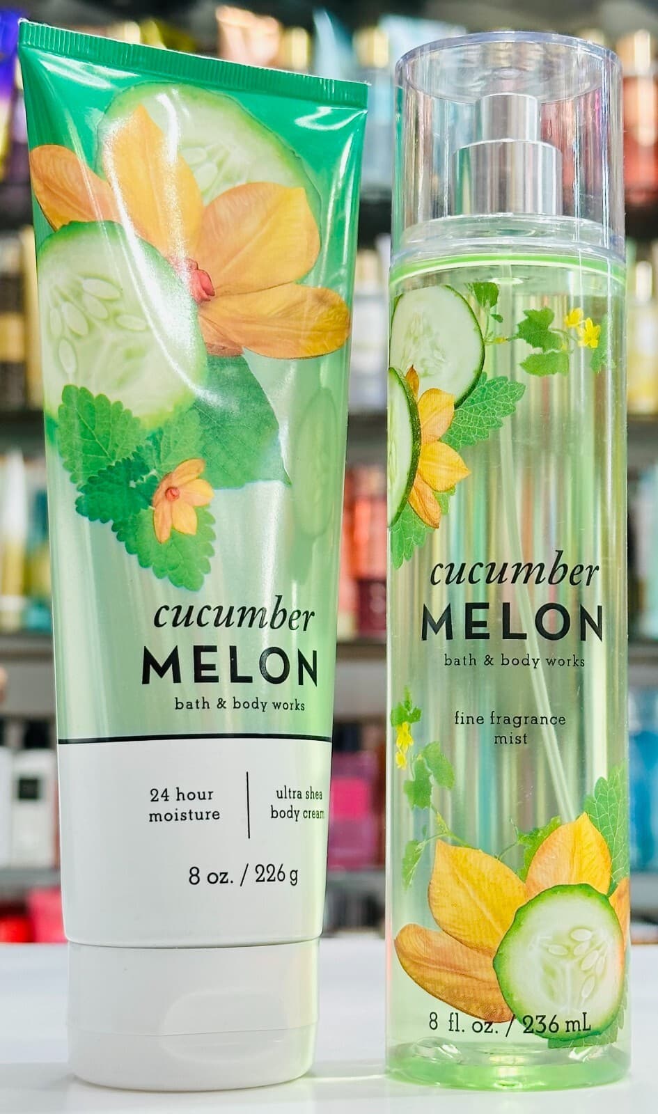 3 Pc Bath Body Works 2025 Cucumber Melon Body Mist Body Cream Body Wash Set US SELLER - Thumbnail 2