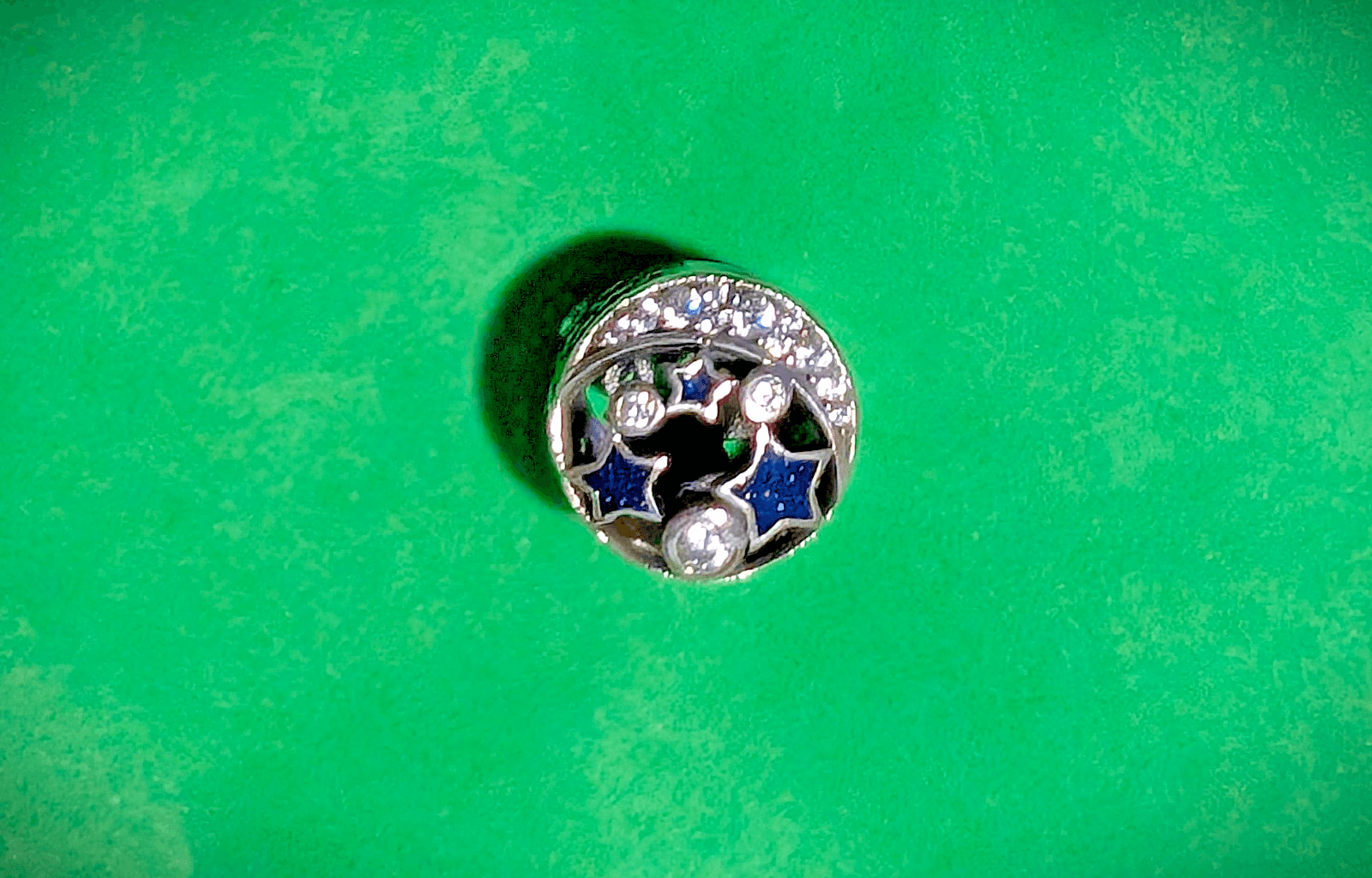 Authentic Pandora Sparkling Night Sky Charm S925 Sterling Silver Retired Moon