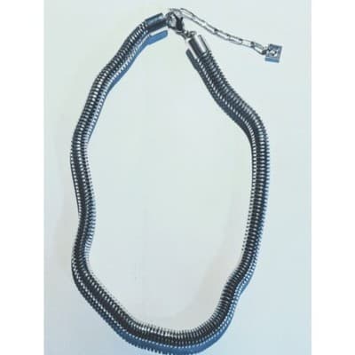Nordstrom Open Edit Thick Silver Snake Chain Necklace Collar Choker 16"