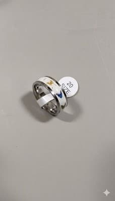 Whimsical Butterfly Band Ring | Stainless Steel Color Jewelry - US 10 - Thumbnail 2