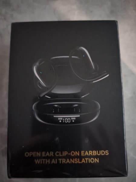 Open Ear Clip-On AI Translation Earbuds 133 Languages Real-Time NEW