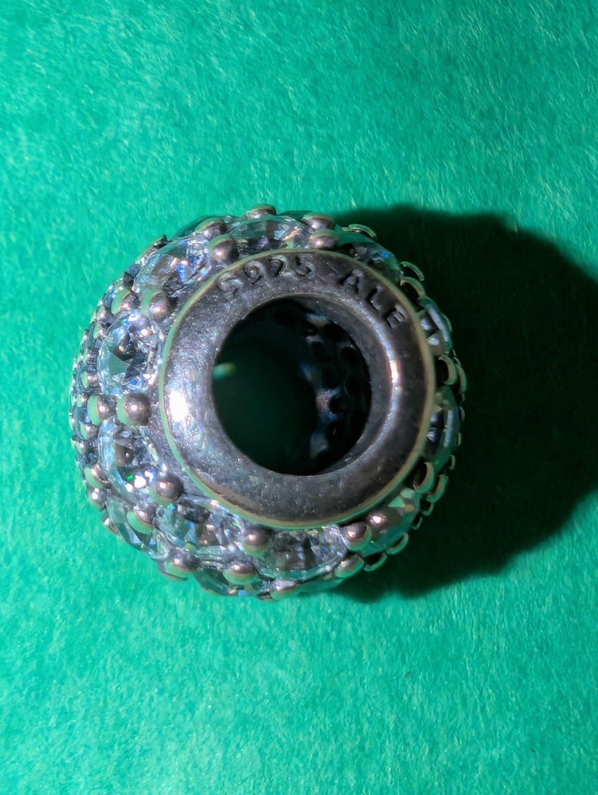 Authentic Pandora Enchanted Pave Charm Blue Crystals S925 Silver NWOT RETIRED - Thumbnail 6