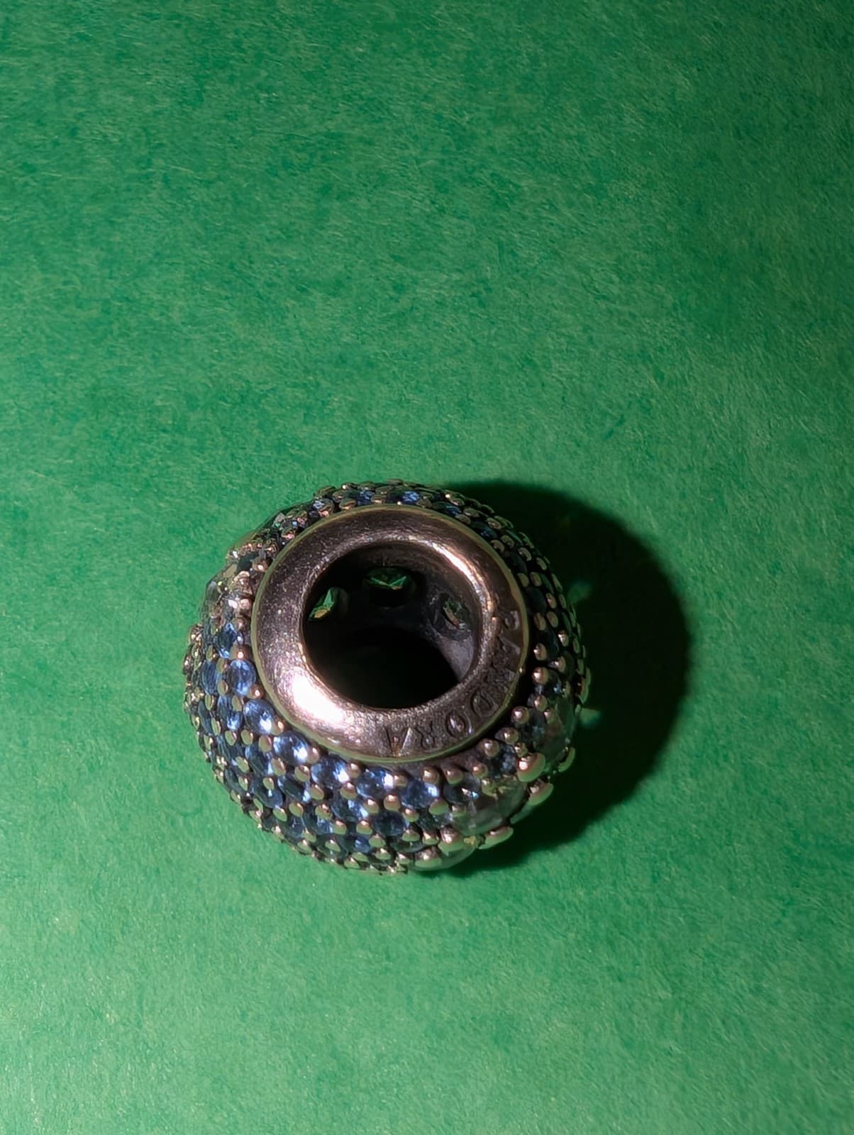 Authentic Pandora Enchanted Pave Charm Blue Crystals S925 Silver NWOT RETIRED - Thumbnail 5