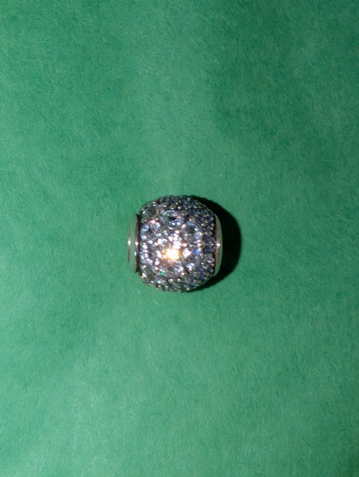 Authentic Pandora Enchanted Pave Charm Blue Crystals S925 Silver NWOT RETIRED - Thumbnail 7