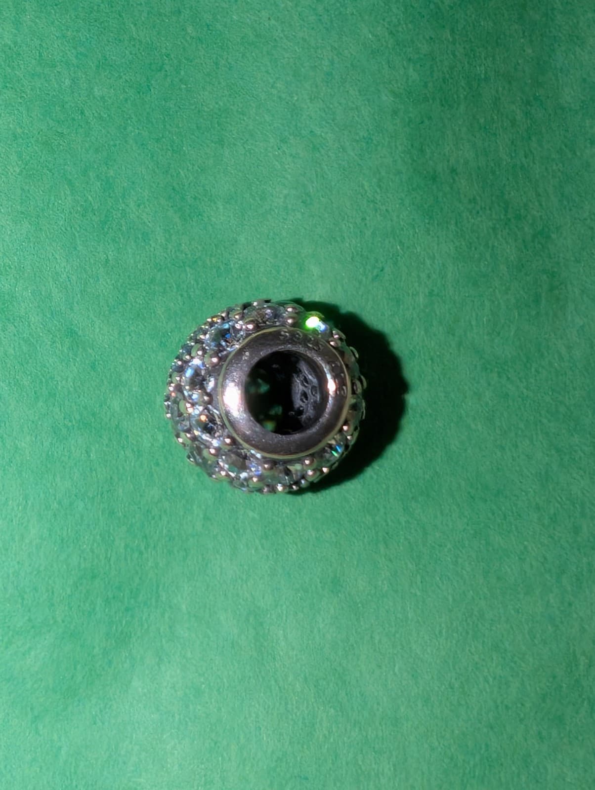 Authentic Pandora Enchanted Pave Charm Blue Crystals S925 Silver NWOT RETIRED - Thumbnail 4