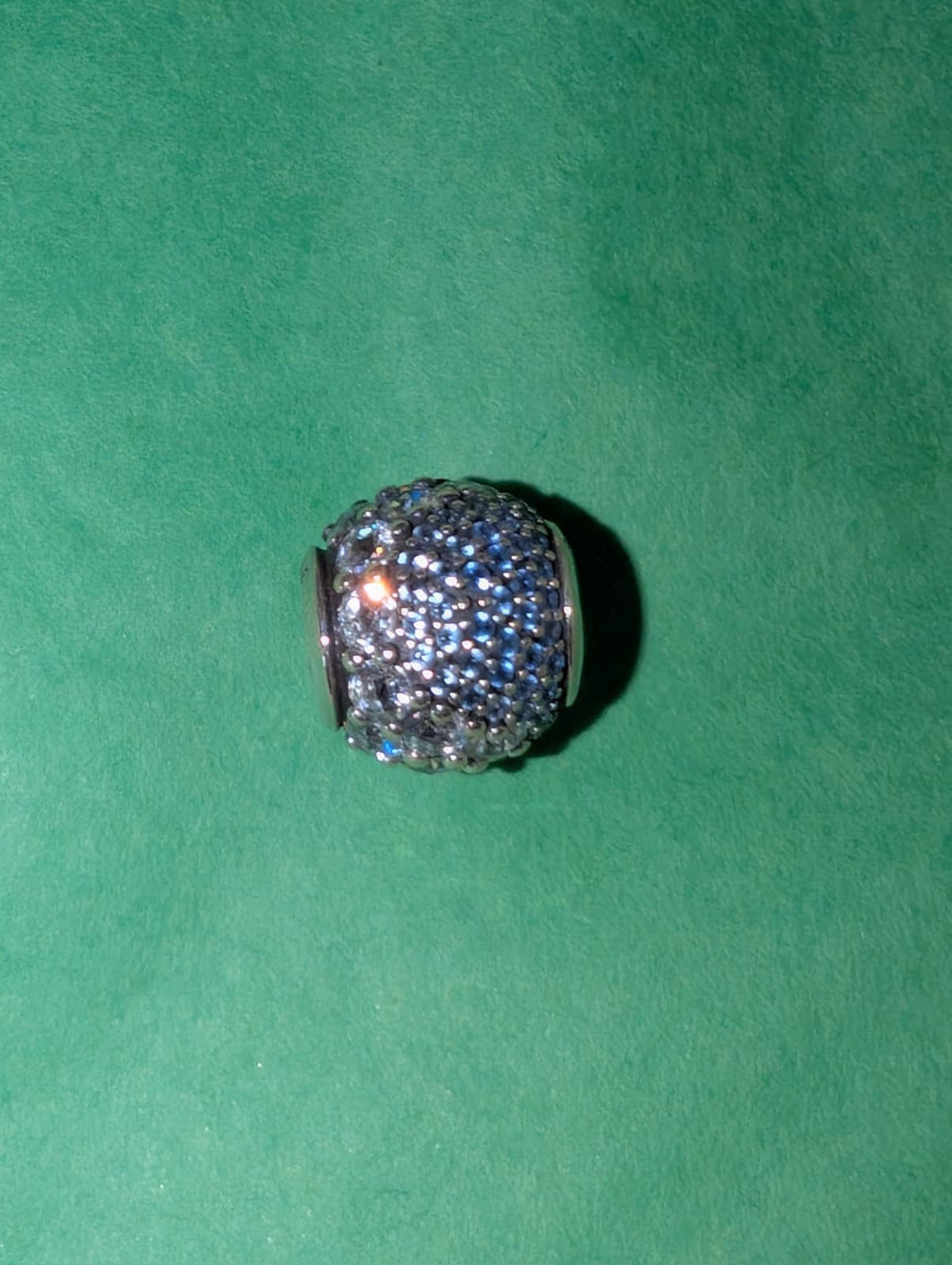 Authentic Pandora Enchanted Pave Charm Blue Crystals S925 Silver NWOT RETIRED