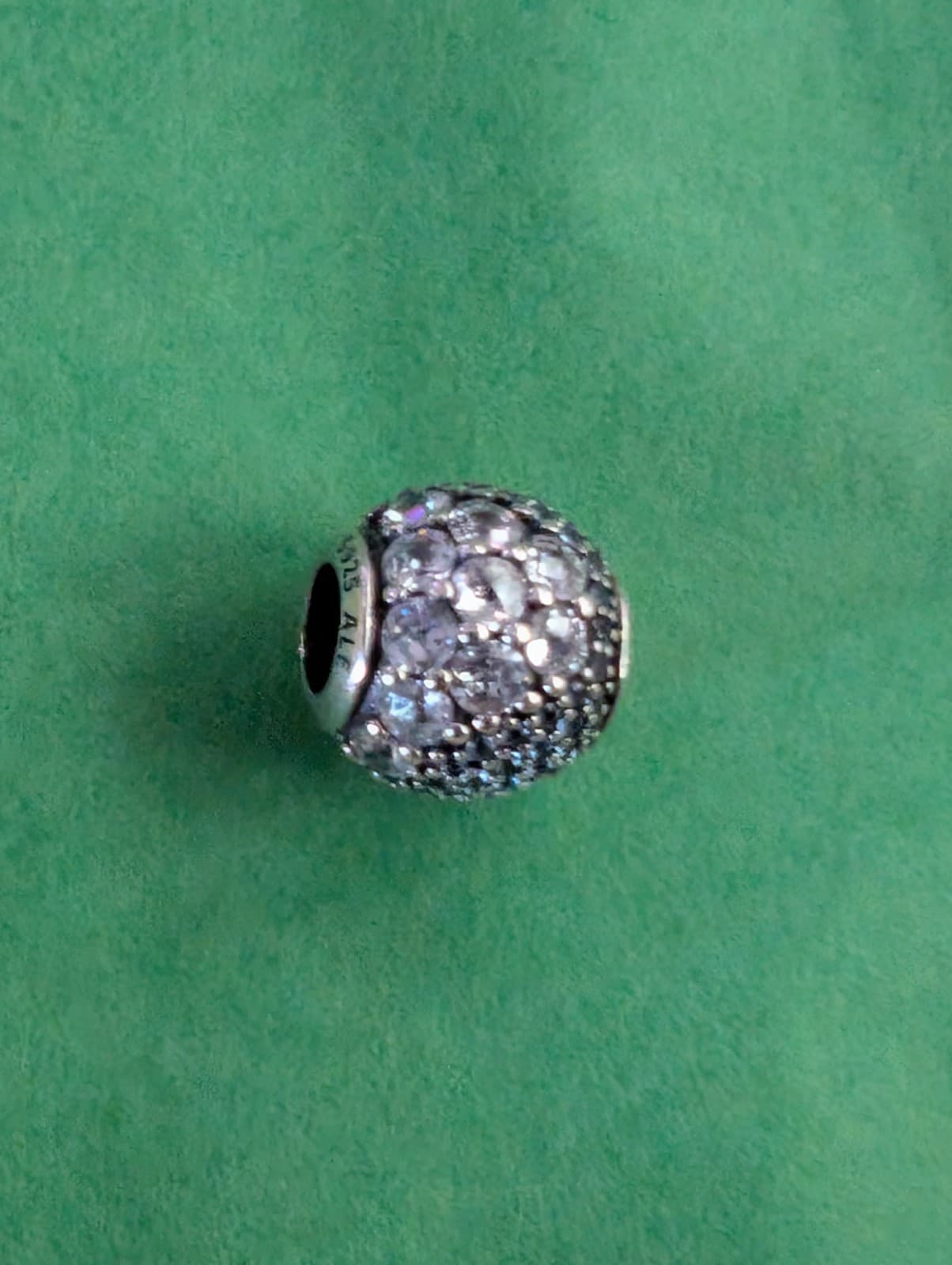 Authentic Pandora Enchanted Pave Charm Blue Crystals S925 Silver NWOT RETIRED - Thumbnail 2