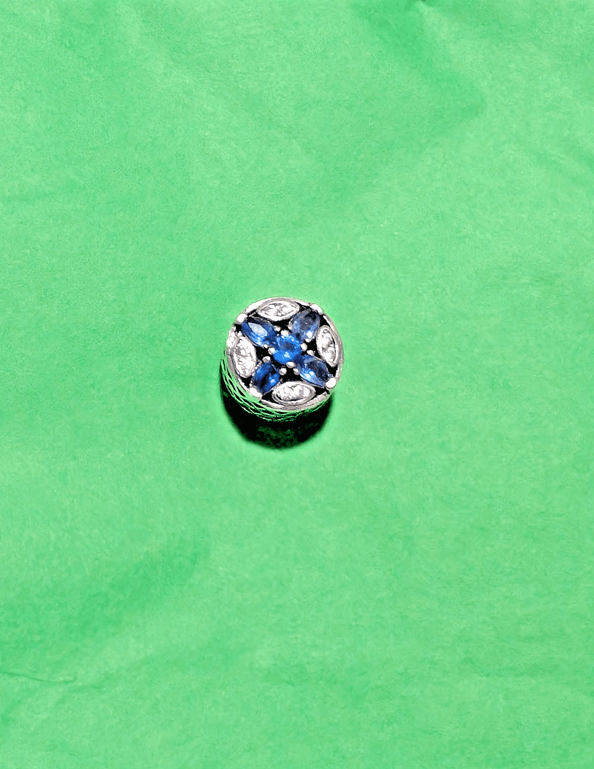 Authentic Pandora Patterns of Frost Charm Blue Crystal S925 Sterling Silver - Thumbnail 4