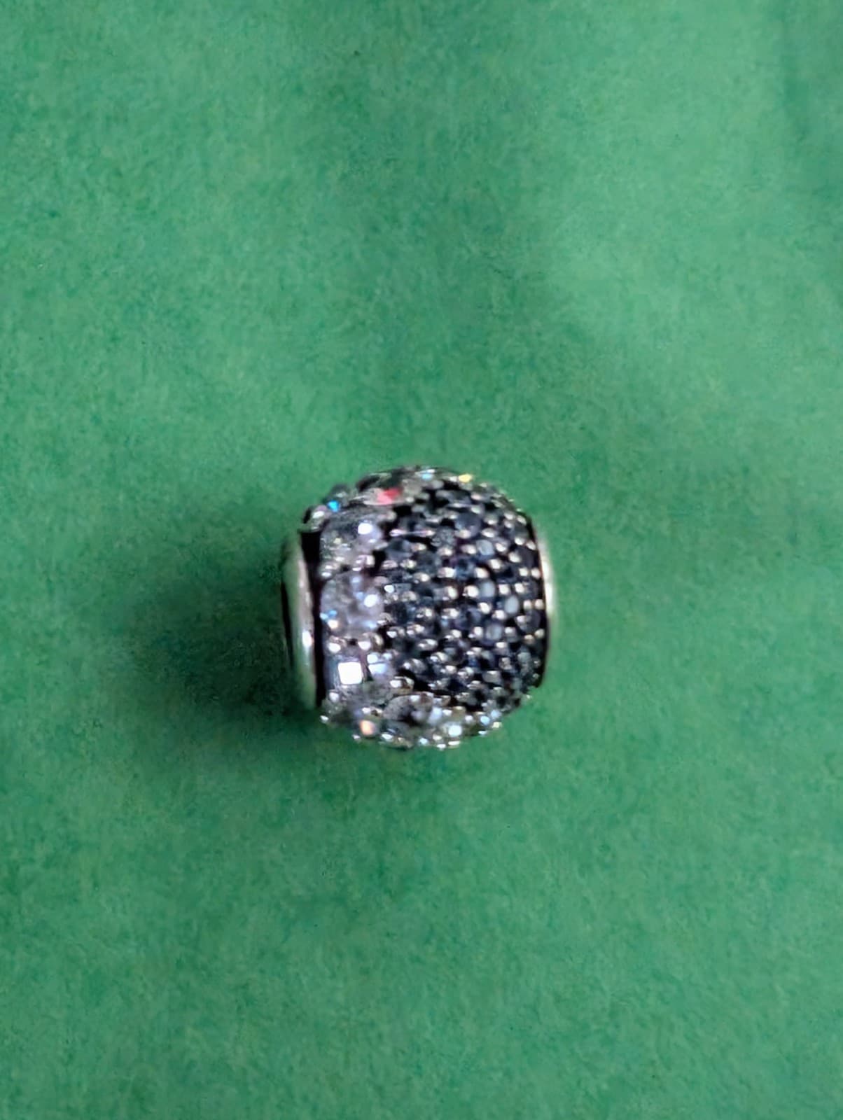 Authentic Pandora Enchanted Pave Charm Blue Crystals S925 Silver NWOT RETIRED - Thumbnail 3
