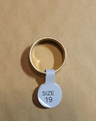 New! Two-Tone Stainless Steel Band Ring - Size 19 (US Size 9) - Thumbnail 3