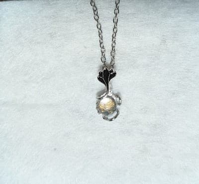 Enchanted Leaf Moonstone Necklace - Silver-Tone