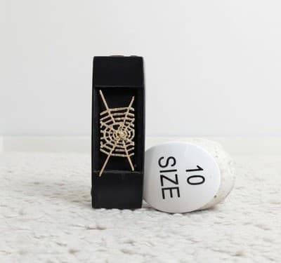 Gothic Spiderweb Ring | Gold-Tone Filigree Statement Ring (Size 10)