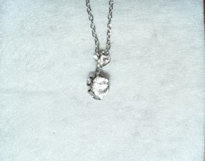 Enchanted Leaf Moonstone Necklace - Silver-Tone - Thumbnail 2