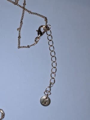 Nordstrom Dainty Pave CZ Bow Pendant Necklace 14k Gold Layered NWOT - Thumbnail 4