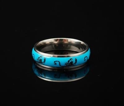 Bold Scorpio Zodiac Ring | Turquoise Colored Enamel Stainless Steel Band (US 10)