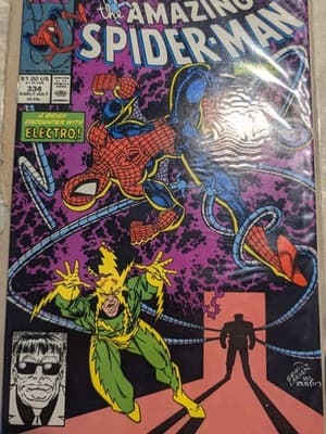 Amazing Spider-Man #334 1990 NEWSSTAND Variant Return of Sinister Six Part 1 Key
