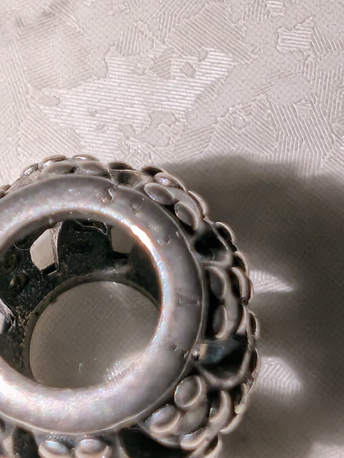 Authentic Pandora Winter Wisp Charm S925 Silver Clear CZ Pave Bead Retired - Thumbnail 2