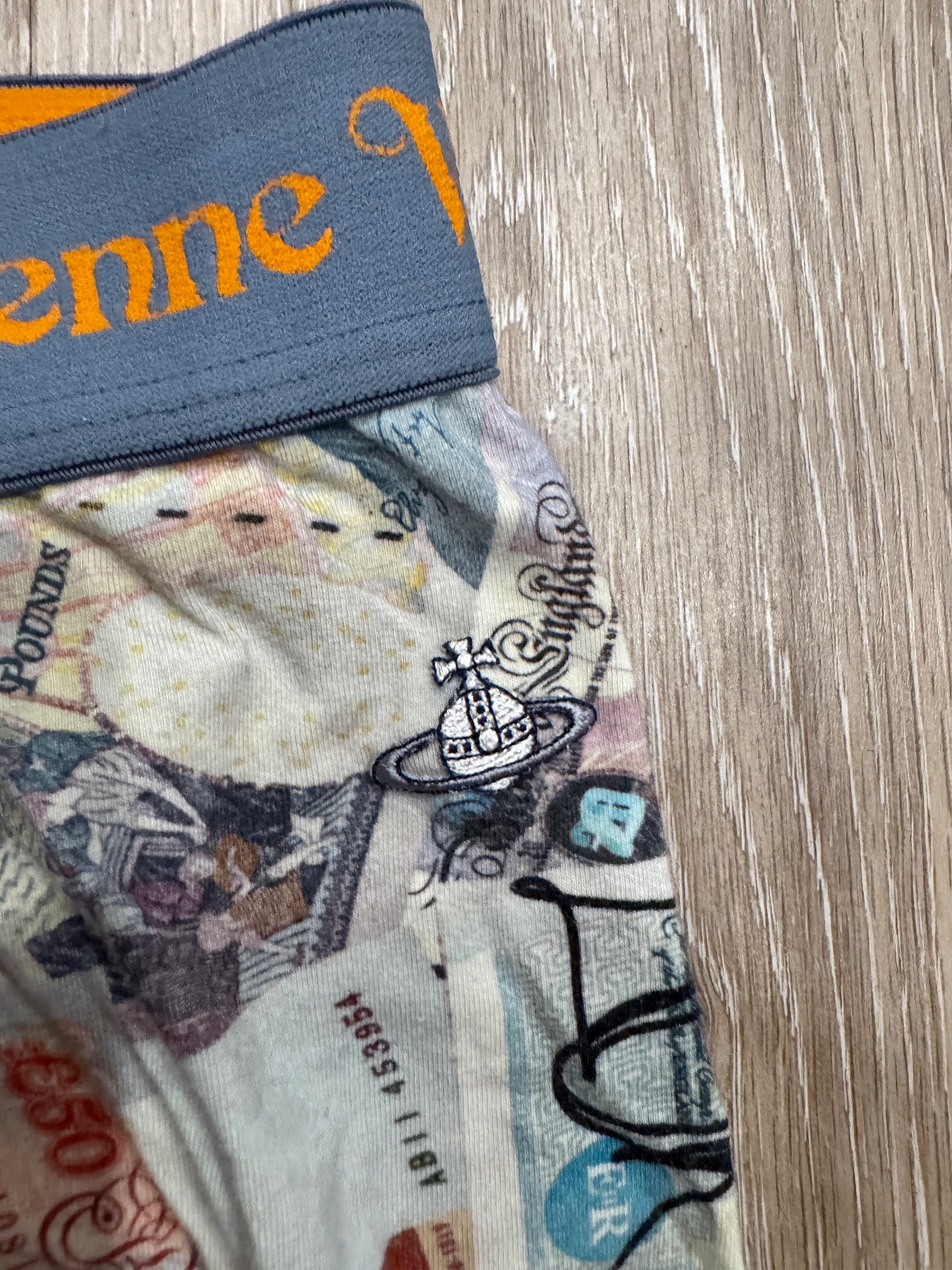 Ultra Rare Vivienne Westwood Archival "British Pound" Currency Leggings / Long Johns - Thumbnail 5