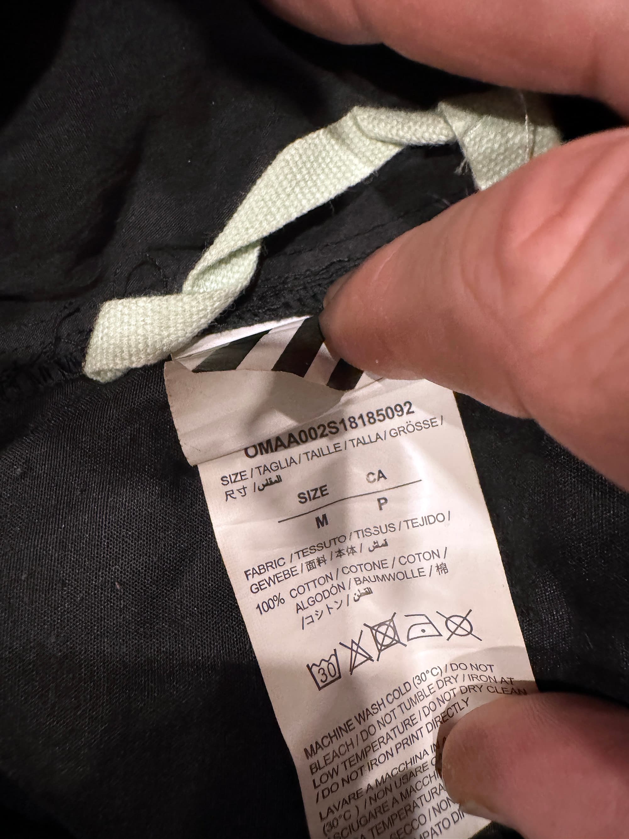 Off-White Black Parachute Cargo Pants - Virgil Abloh - Thumbnail 5