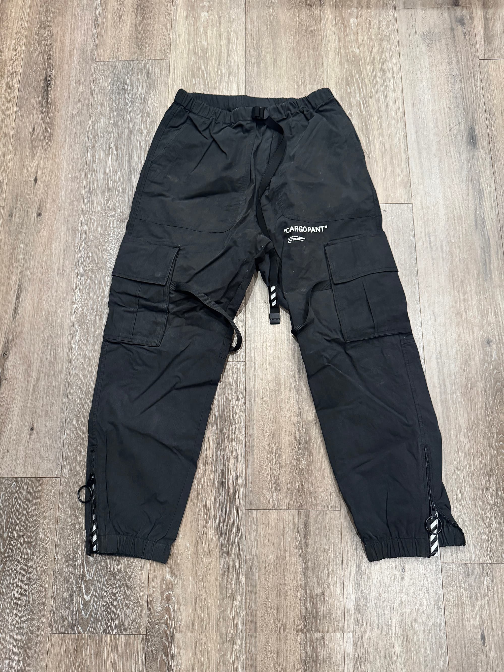 Off-White Black Parachute Cargo Pants - Virgil Abloh