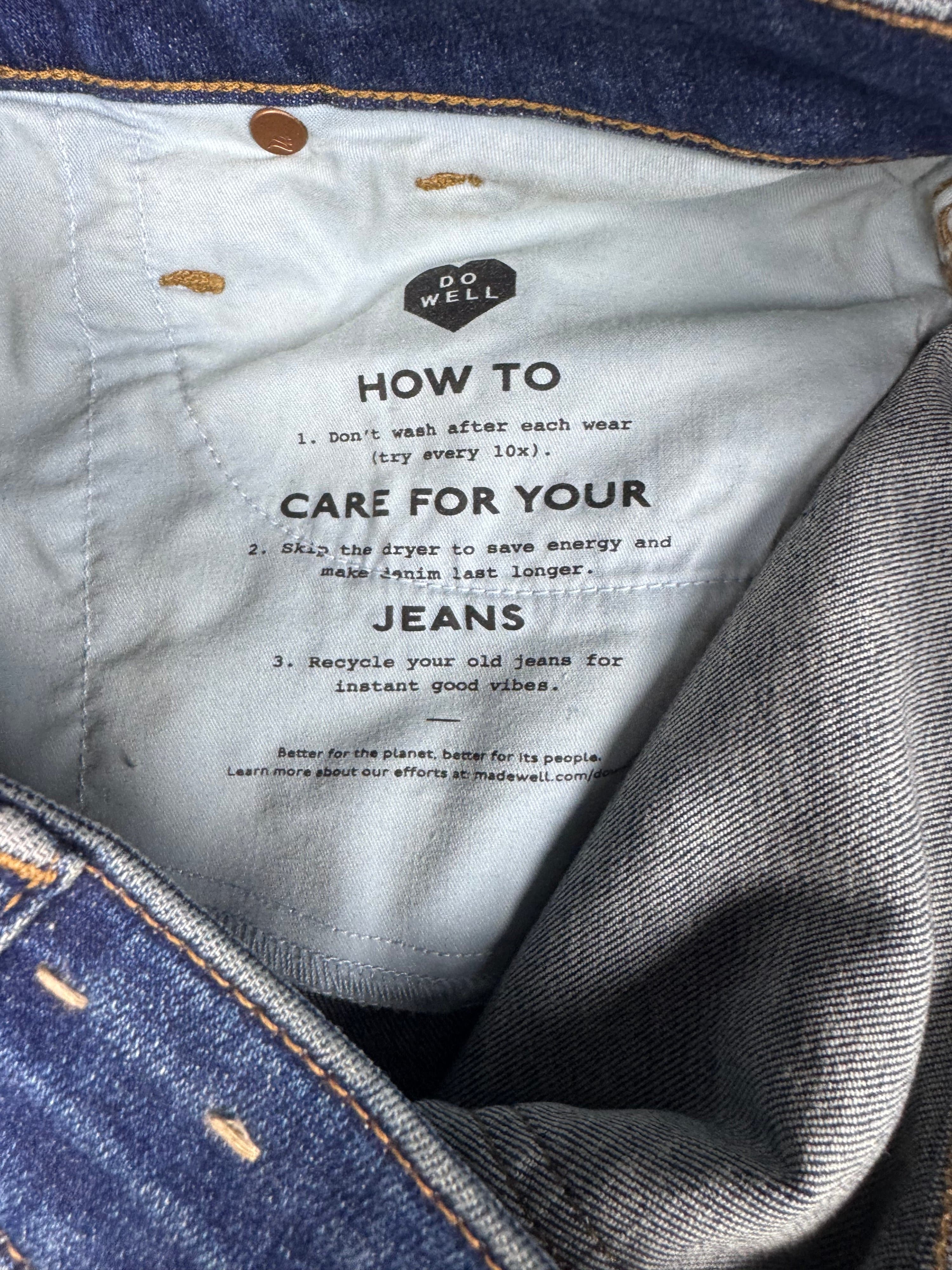 Madewell Curvy High Rise Skinny Leg Denim Jeans Dark Blue Wash Women's Size 28 - Thumbnail 2