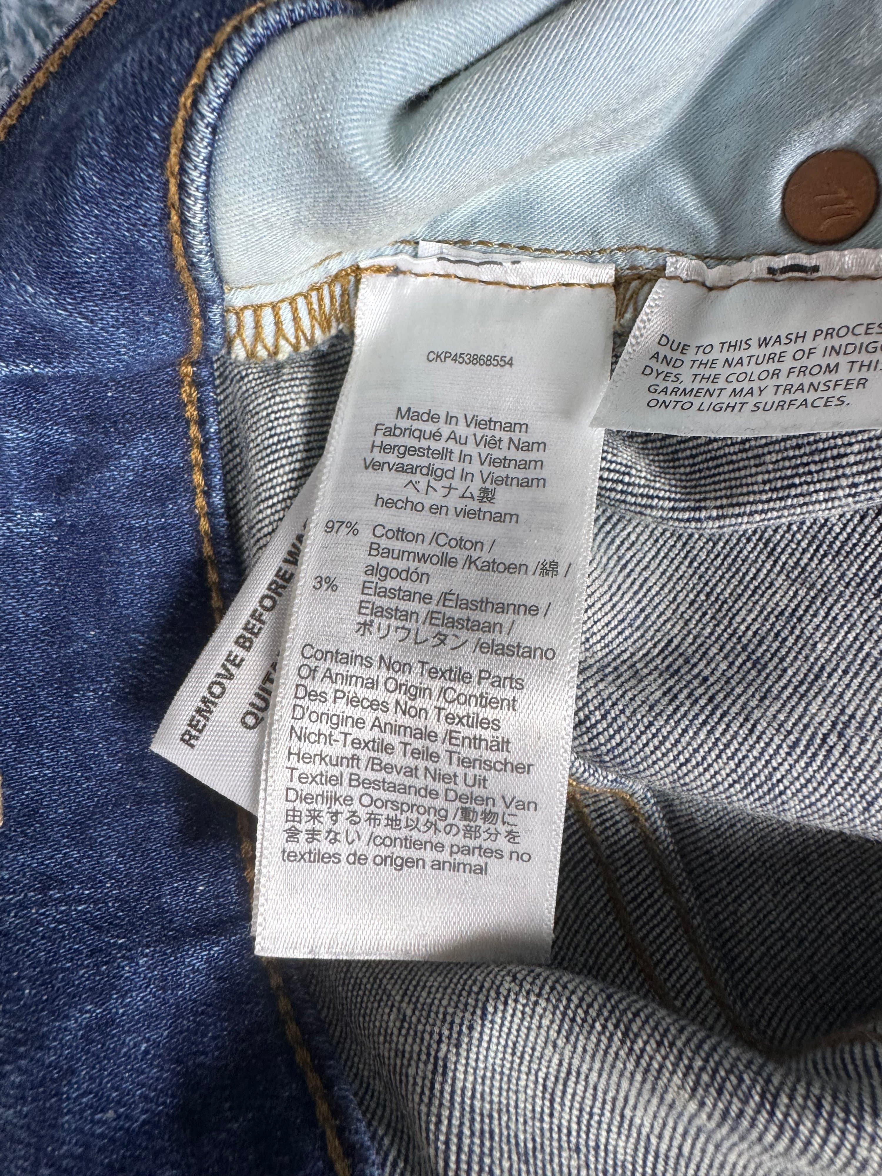 Madewell Curvy High Rise Skinny Leg Denim Jeans Dark Blue Wash Women's Size 28 - Thumbnail 5