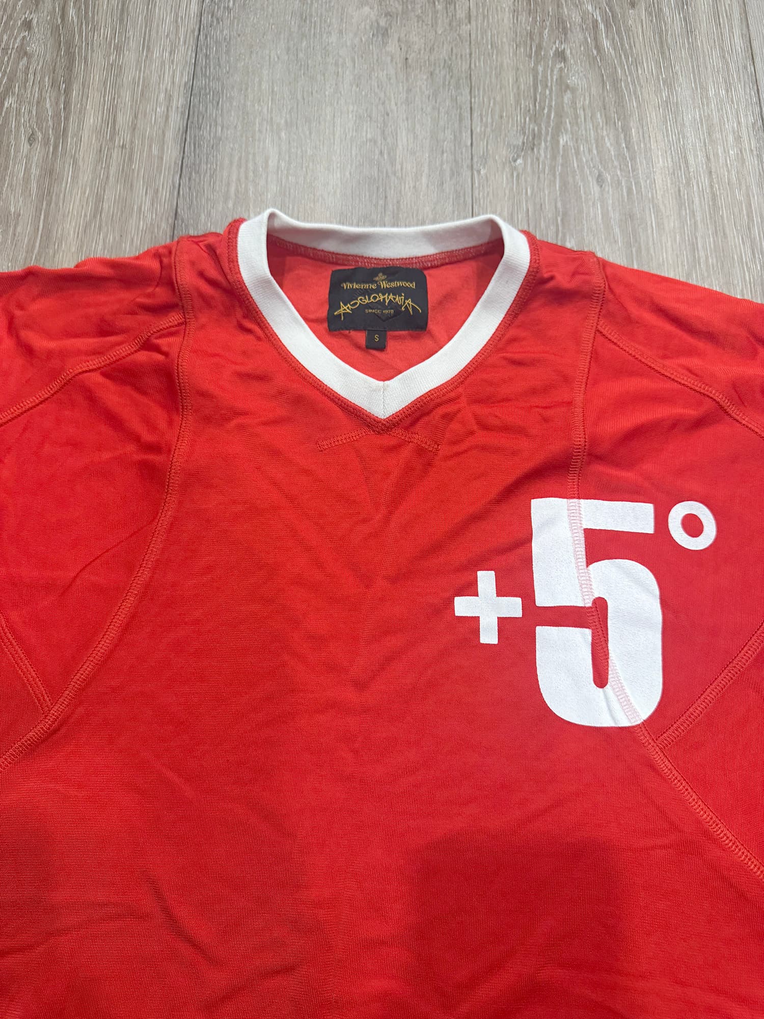 Vivienne Westwood Anglomania Red Tipping Point +5° Climate Change Jersey - Thumbnail 6