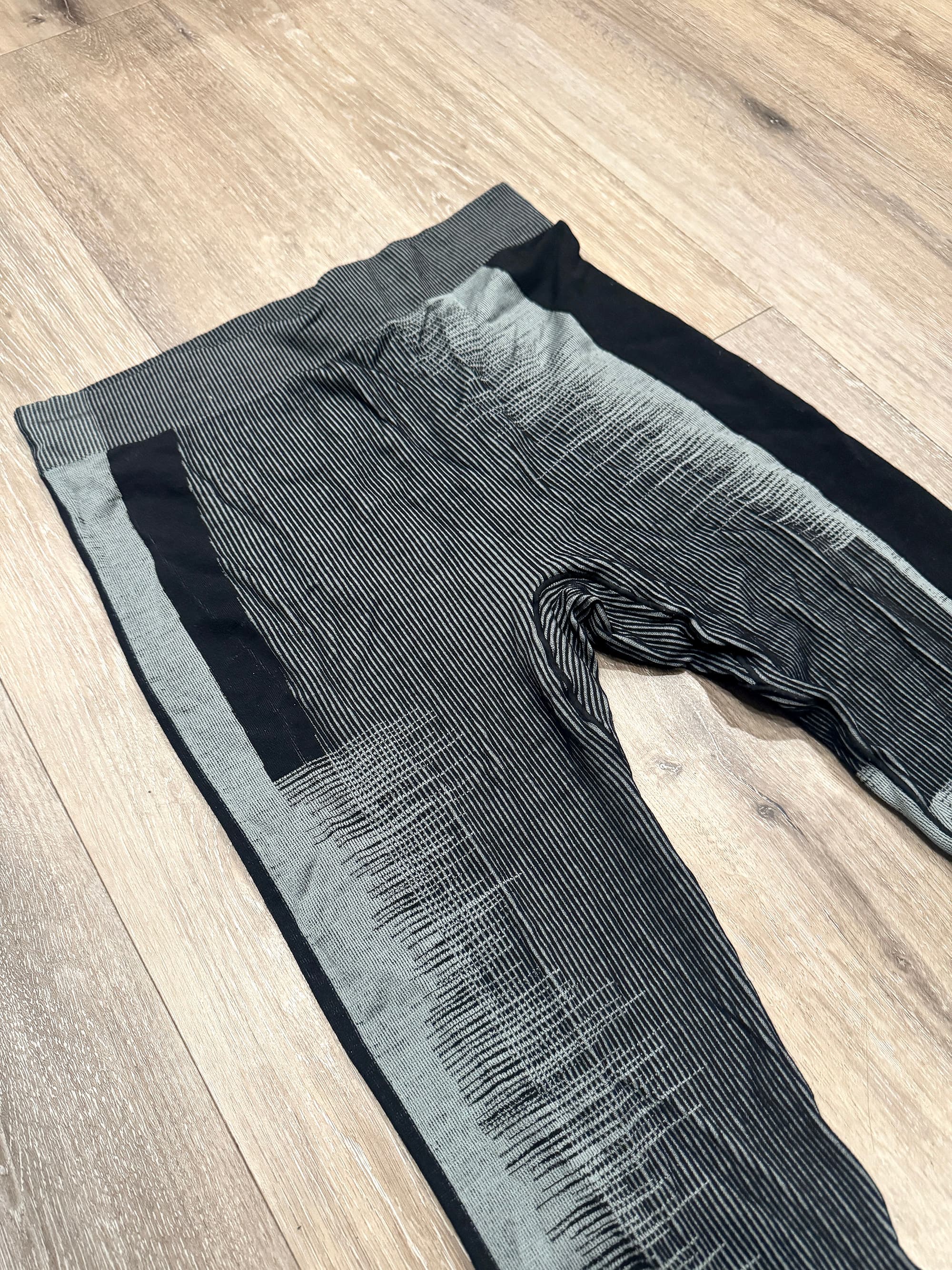 Adidas Y-3 Engineered Knit Tights Leggings Black Grey Large HY5876 - Thumbnail 8