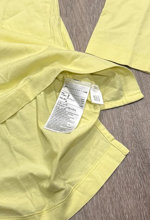 adidas Y-3 Classic Chest Logo Long-Sleeve T-Shirt in a pale yellow colorway - Thumbnail 4