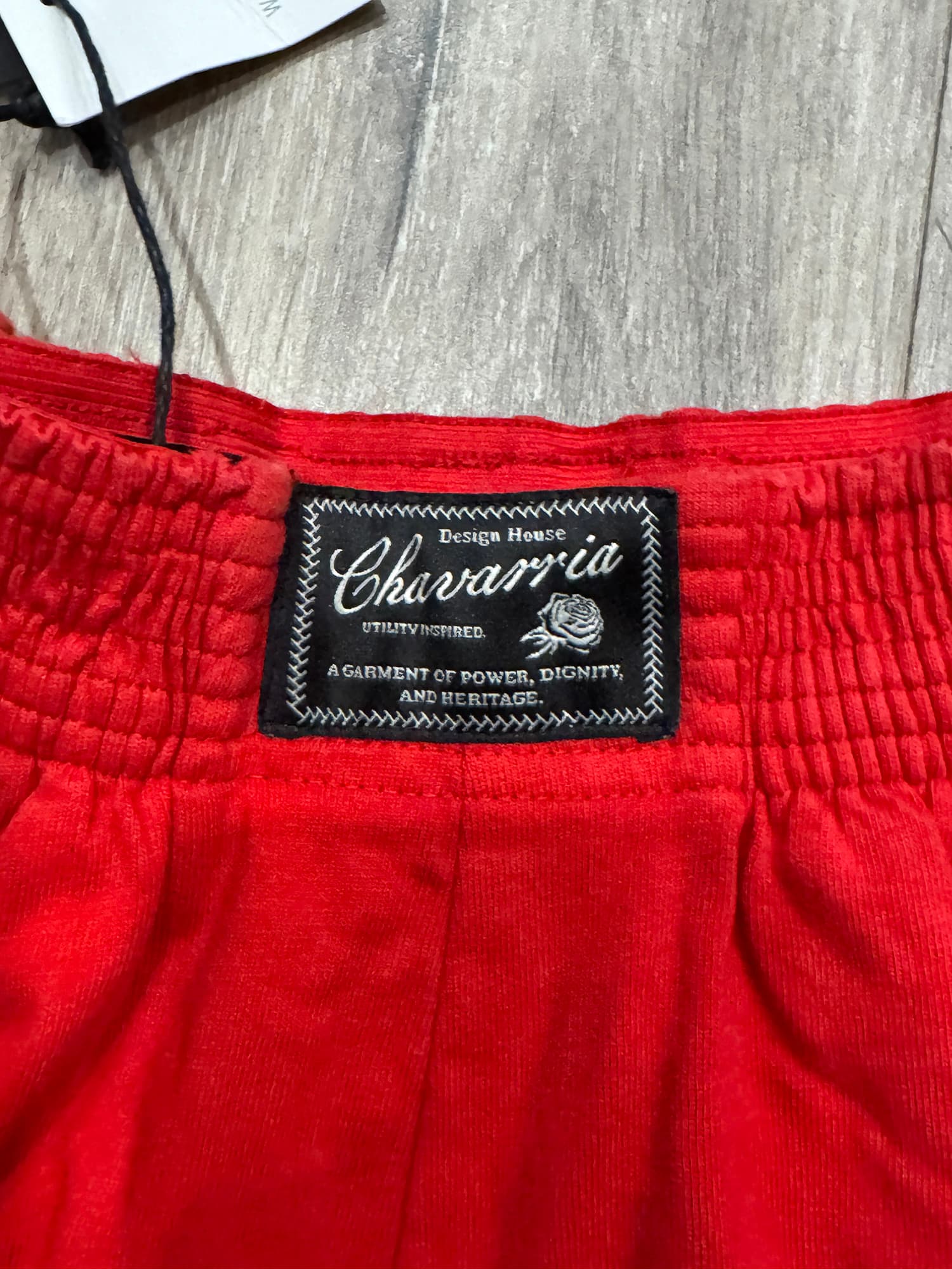 NWT Willy Chavarria x Zara Embroidered Jogger Shorts Red - Relaxed Fit - Thumbnail 2