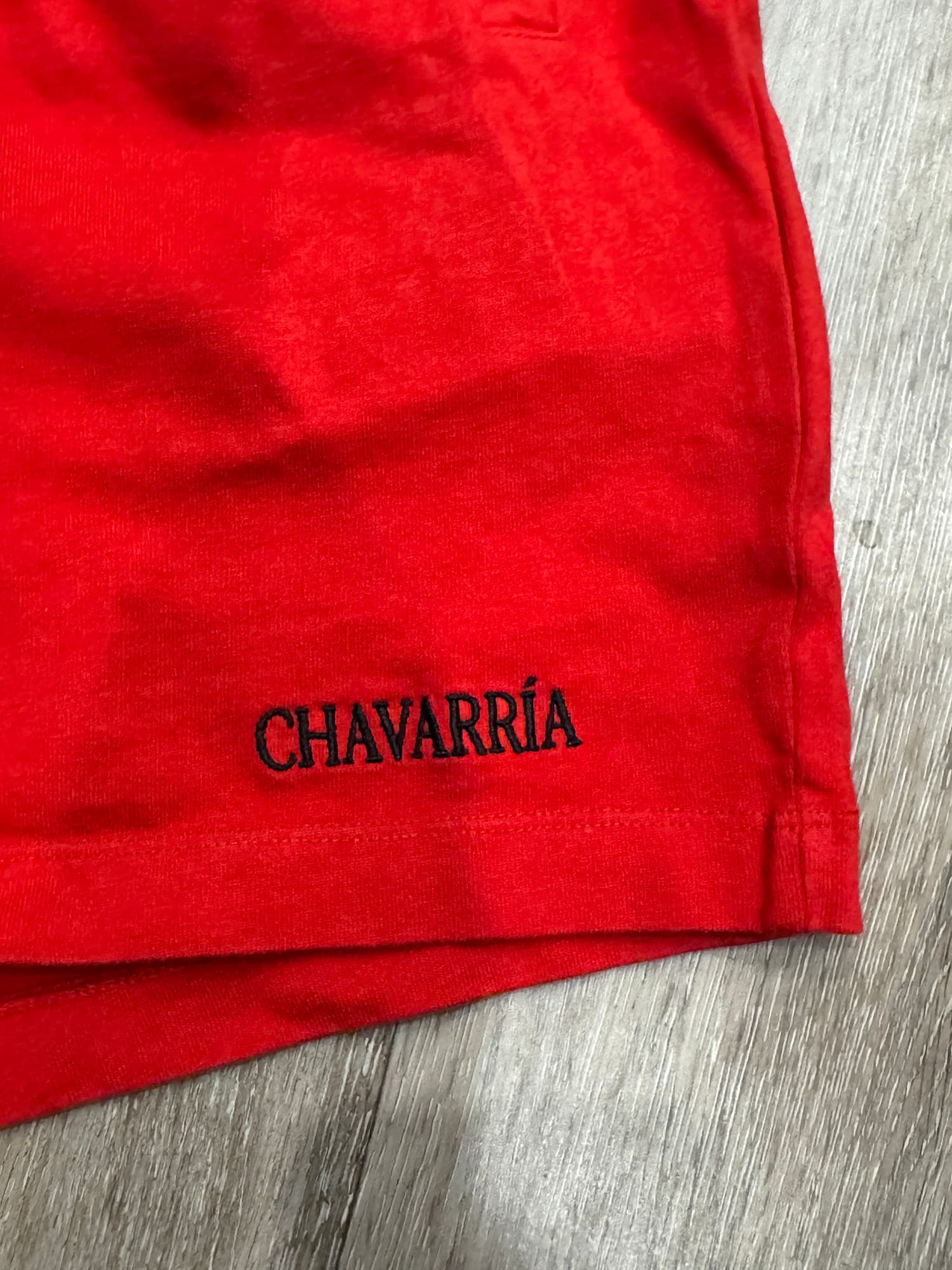NWT Willy Chavarria x Zara Embroidered Jogger Shorts Red - Relaxed Fit - Thumbnail 3