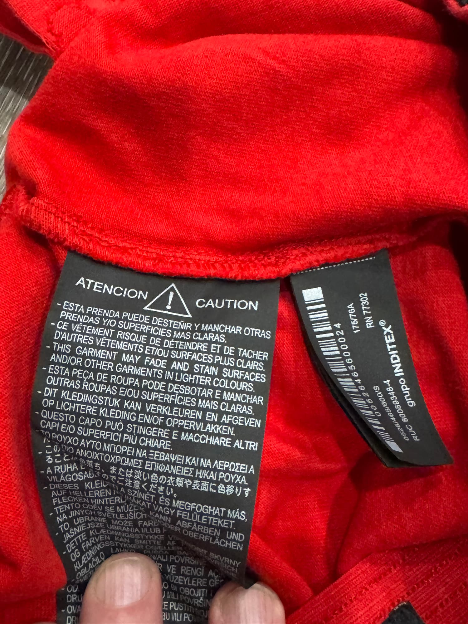 NWT Willy Chavarria x Zara Embroidered Jogger Shorts Red - Relaxed Fit - Thumbnail 5