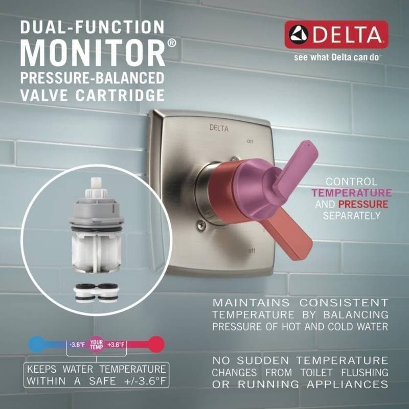 Delta Bonacci 17 Series T17445-SS-PR Tub Shower Trim Lumicoat Stainless NIB NEW - Thumbnail 4